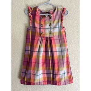 Tea Collection Cotton Plaid Dress Girl’s Size Small